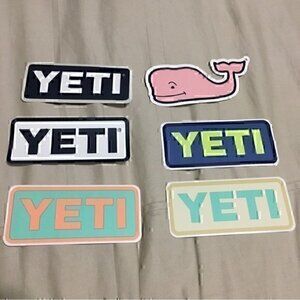 Yeti and Vineyard Vines stickers